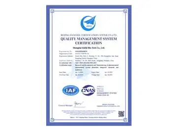 ISO9001 quality management system certification